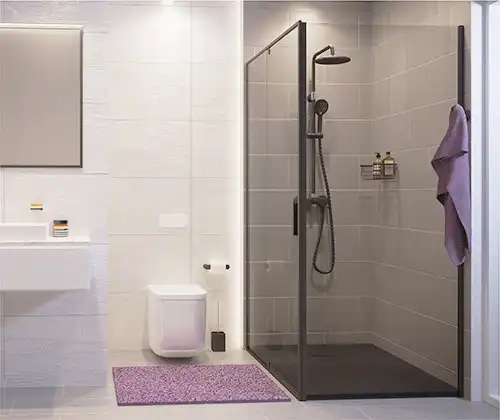 Душевая дверь WasserKRAFT Elbe 74P 90 см, 74P04, профиль Черный, стекло Прозрачное фото 4