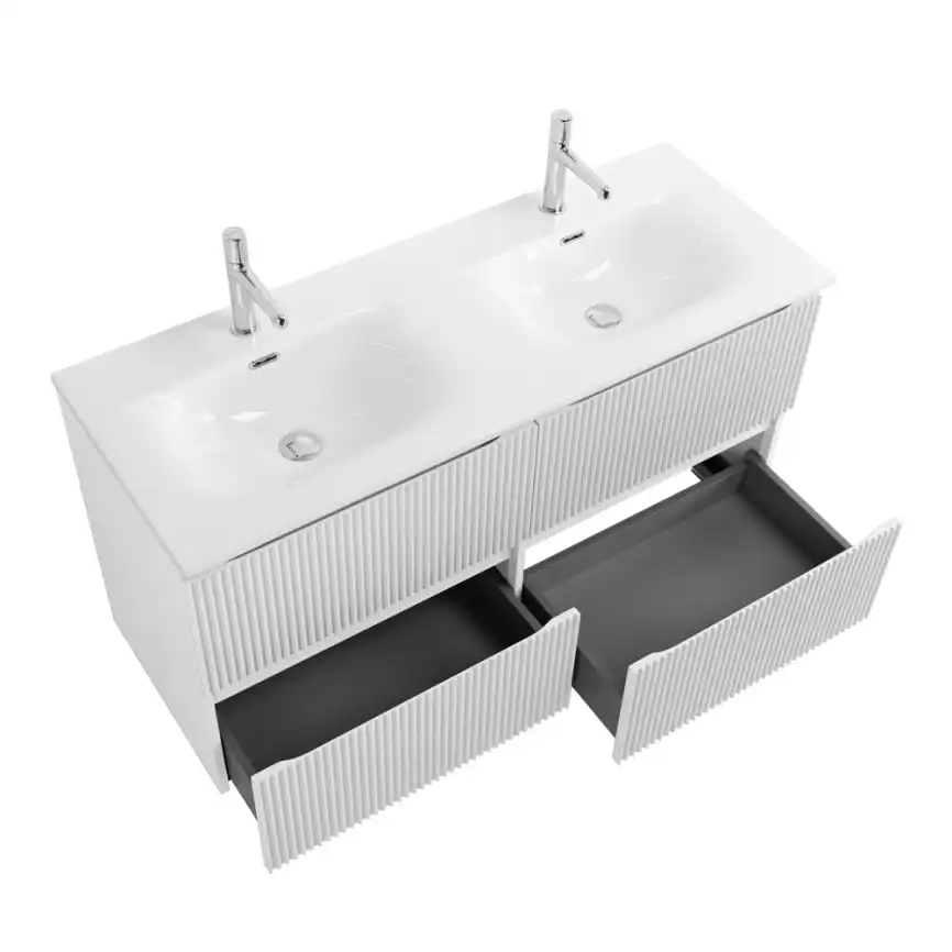 Тумба под раковину BelBagno UNO-1200-4C-SO-BO подвесная, Bianco Opaco фото 4