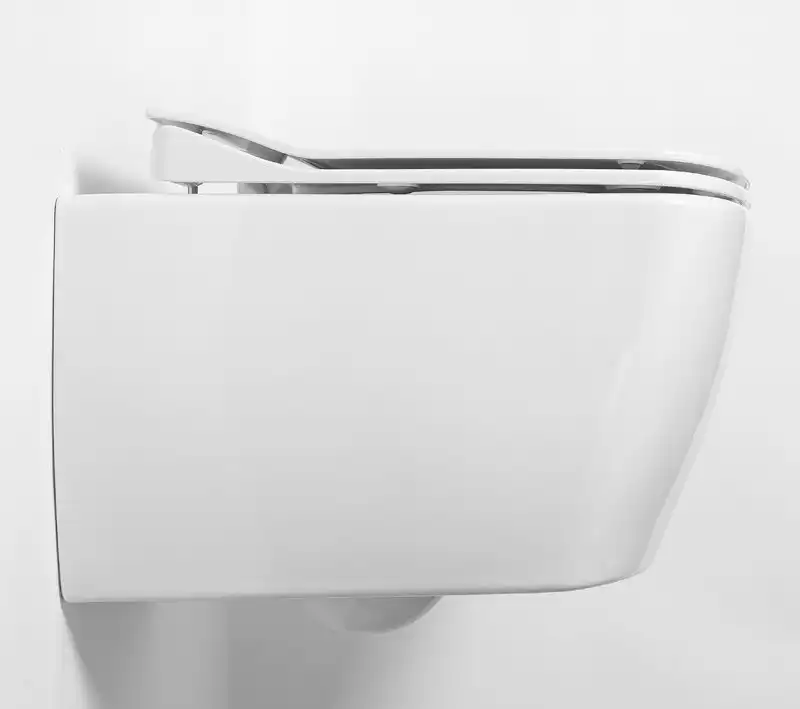 Унитаз подвесной безободковый Creavit Elegant EG321-11CB00E-0000 с сиденьем микролифт Белый фото 5