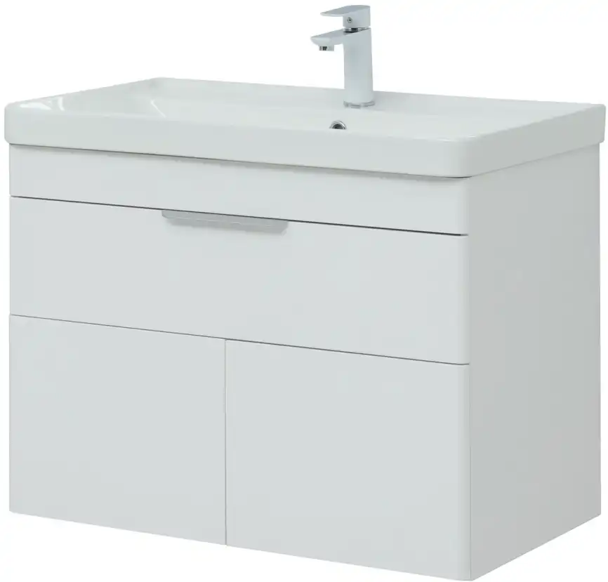 Тумба под раковину Aquanet Ирис new 85 белый глянец (1 ящик, 2 дверцы) 310150 фото 10