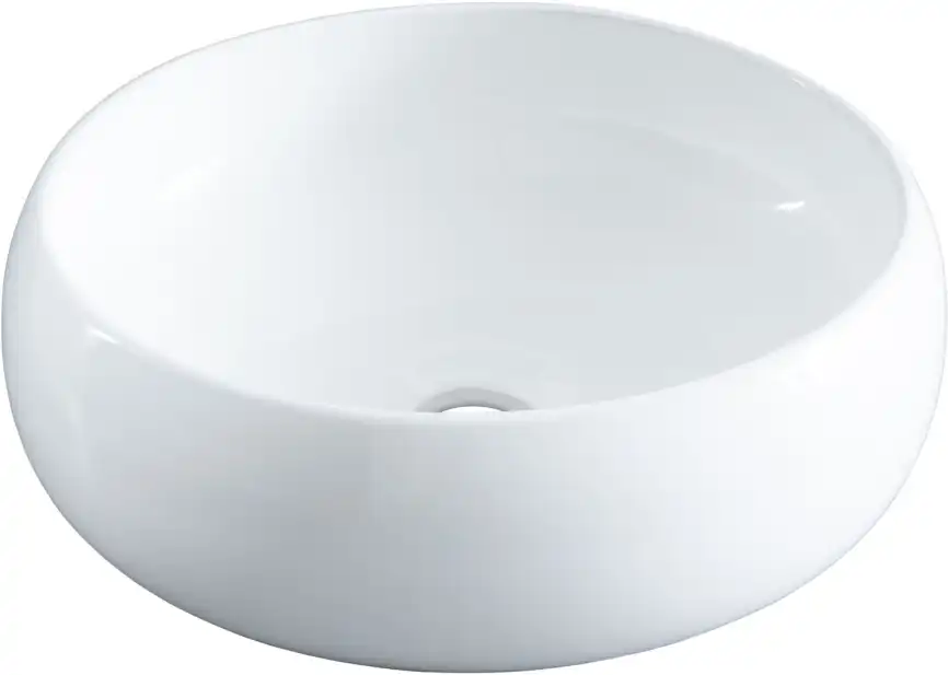 Раковина накладная Aquanet ROUND-1 36х36х13 круглая, Белая глянцевая фото 4