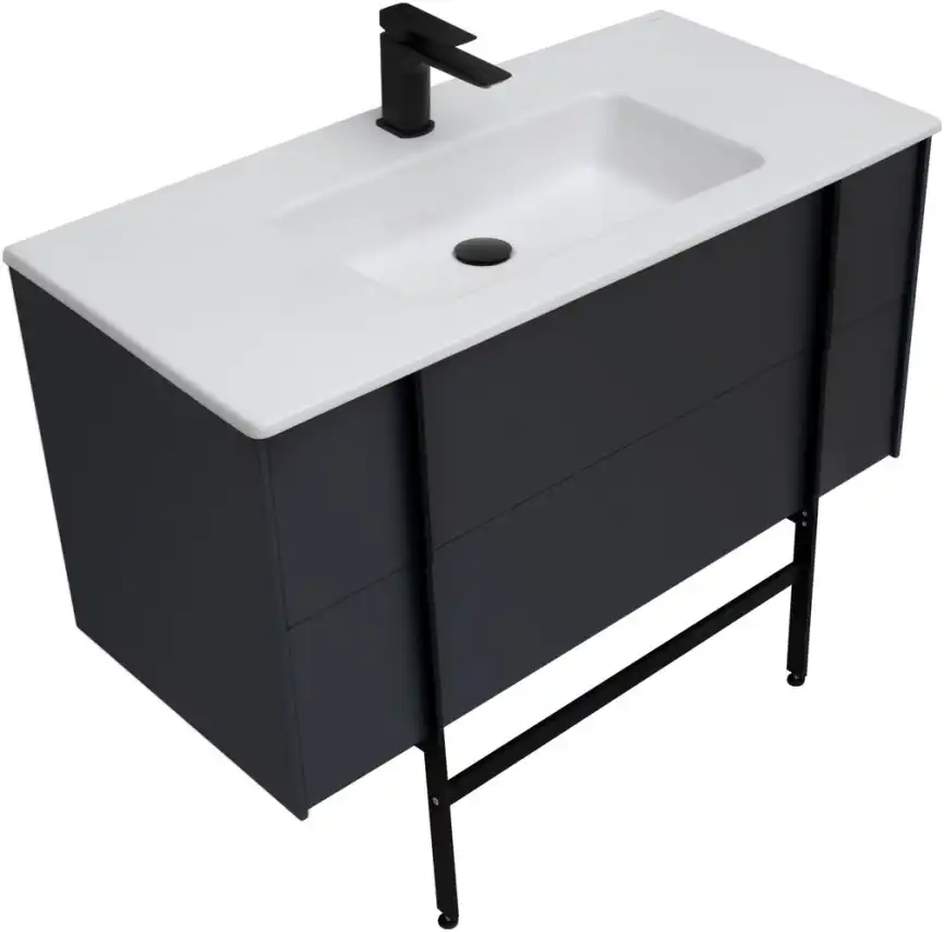 Тумба под раковину Allen Brau Reality 100 1.32007.AM антрацит матовый фото 18