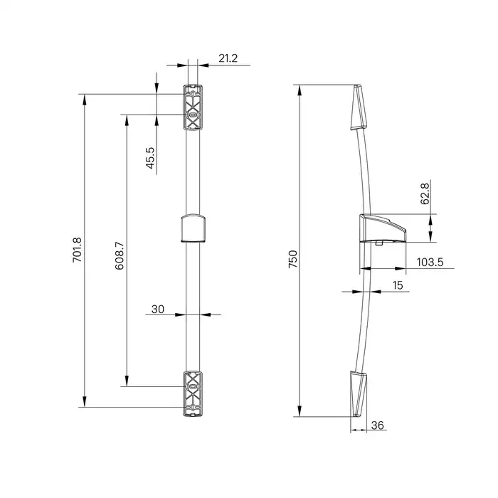 Душевая штанга IDDIS Optima Home A30311  цвет, Глянцевый хром фото 5