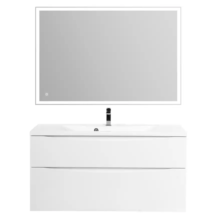 Тумба под раковину BelBagno MARINO-H60-1000-2C-SO-BL-P подвесная Bianco Lucido фото 11