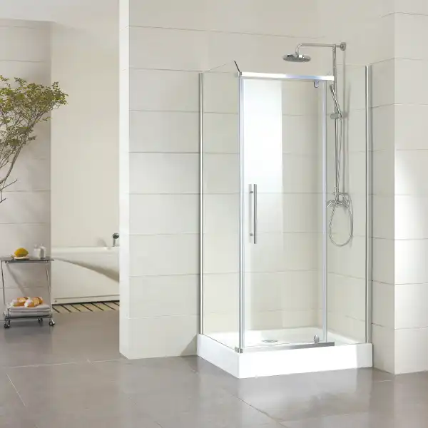 Душевой уголок Sole Quadro 120х90 профиль Хром стекло прозрачное фото 1