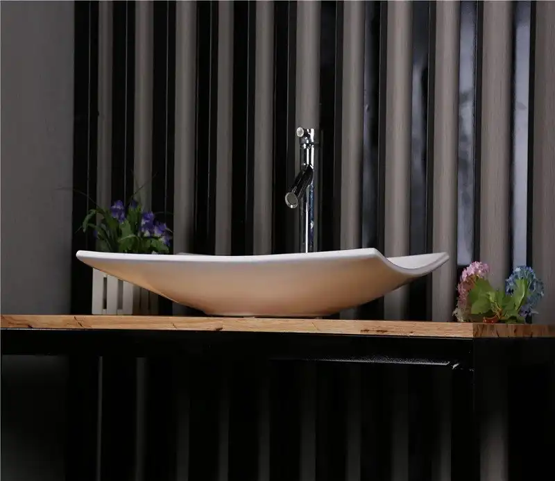 Раковина накладная CeramaLux 680х345х100 78123В, цвет Белый фото 8