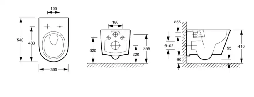 Подвесной унитаз Jacob Delafon Bastille безободковый, EDAB102-00, белый фото 3