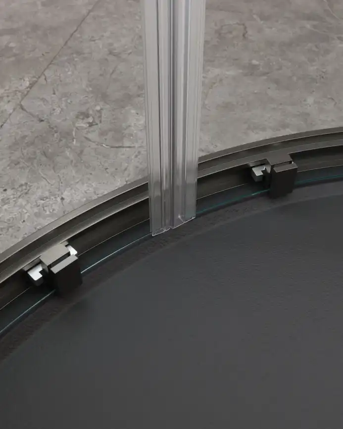 Душевой уголок CEZARES MOLVENO-R-2-100-C-GM-IV стекло Прозрачное, профиль Оружейная сталь фото 4