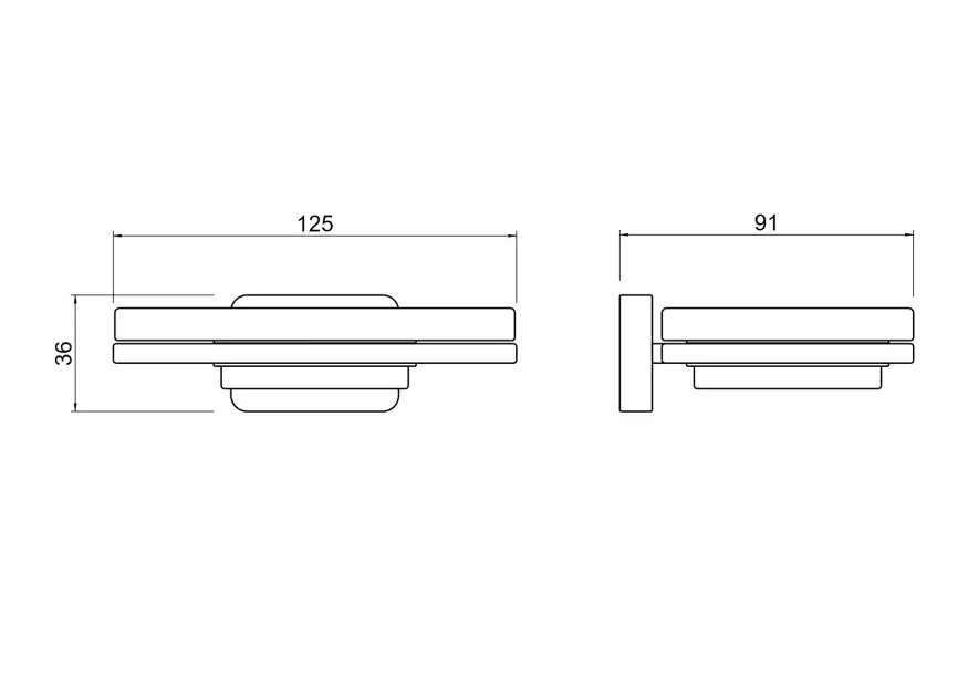 Мыльница для ванной Aquatek Либра AQ4303MB, Черный матовый фото 2