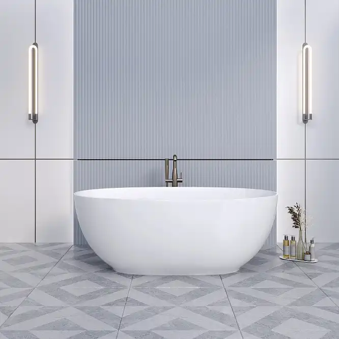 Ванна из литьевого мрамора  Aqua de Marco Caprice 160х80х60 1160WCAPR_GEL, Белая фото 1