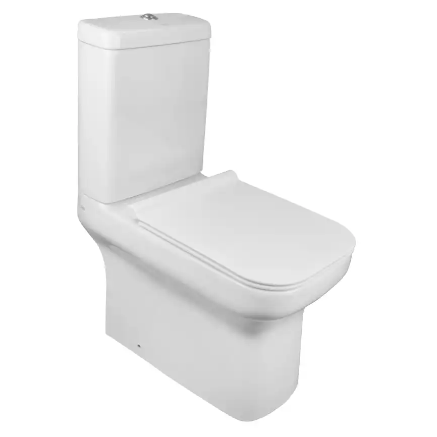 Напольный унитаз Creo Ceramique ARLES 650х370х820 безободковый, в комплекте с сиденьем микролифт (AS1003+AS1002R) фото 1