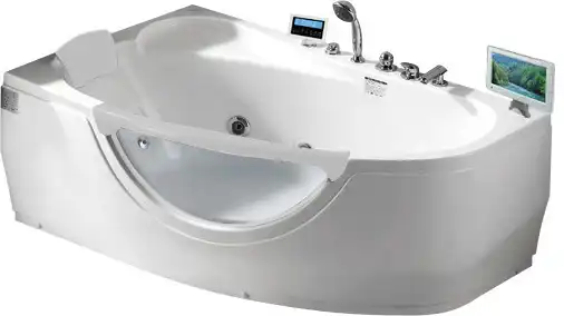 Акриловая ванна Gemy G9046 O L 161х96 с гидромассажем, левая фото 1