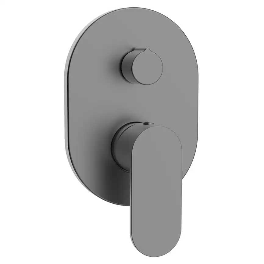 Смеситель для ванны AVS Beauty 811-703-GM встраиваемый, с внутренней частью, оружейная сталь фото 1