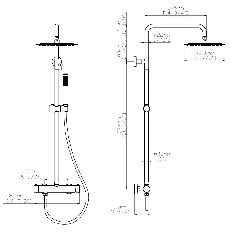 Душевая система  Vincea City VSFS-4CT1BN VSFS-4CT1BN для душа, брашированный никель фото 3