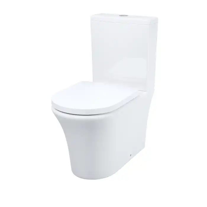 Унитаз-компакт IDDIS Stone STNRDSEi24 безободковый, с бачком и сиденьем микролифт Белый фото 1