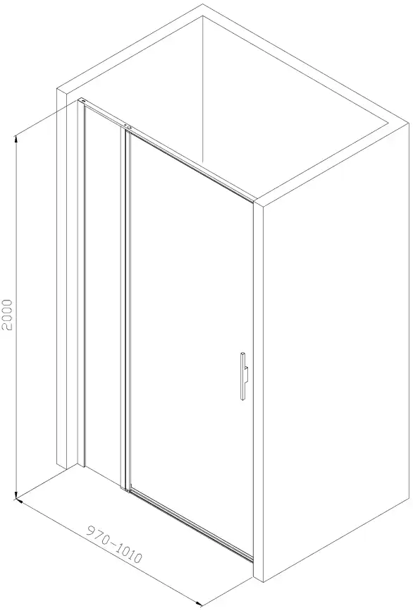 Душевая дверь Allen Brau Priority 100 см, 3.31029.BA, профиль Серебро, стекло Прозрачное фото 2