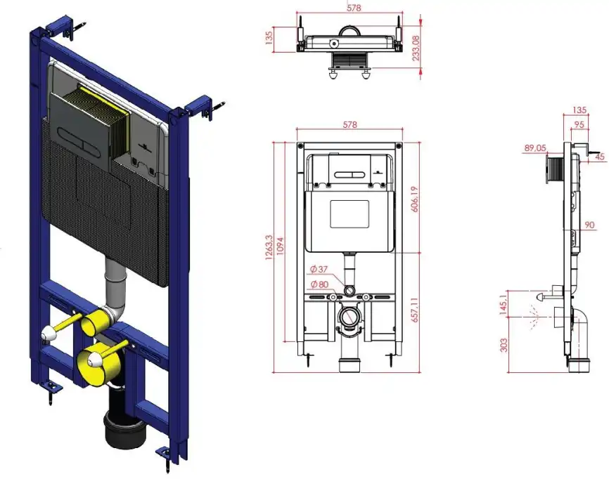 Инсталляция для подвесного унитаза Allen Brau Project Color 9.1PR10.20 фото 2