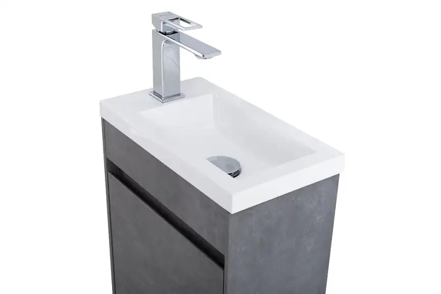 Тумба под раковину BelBagno PIETRA MINI-400-1A-SO-SCM-R подвесная Stucco Cemento фото 8