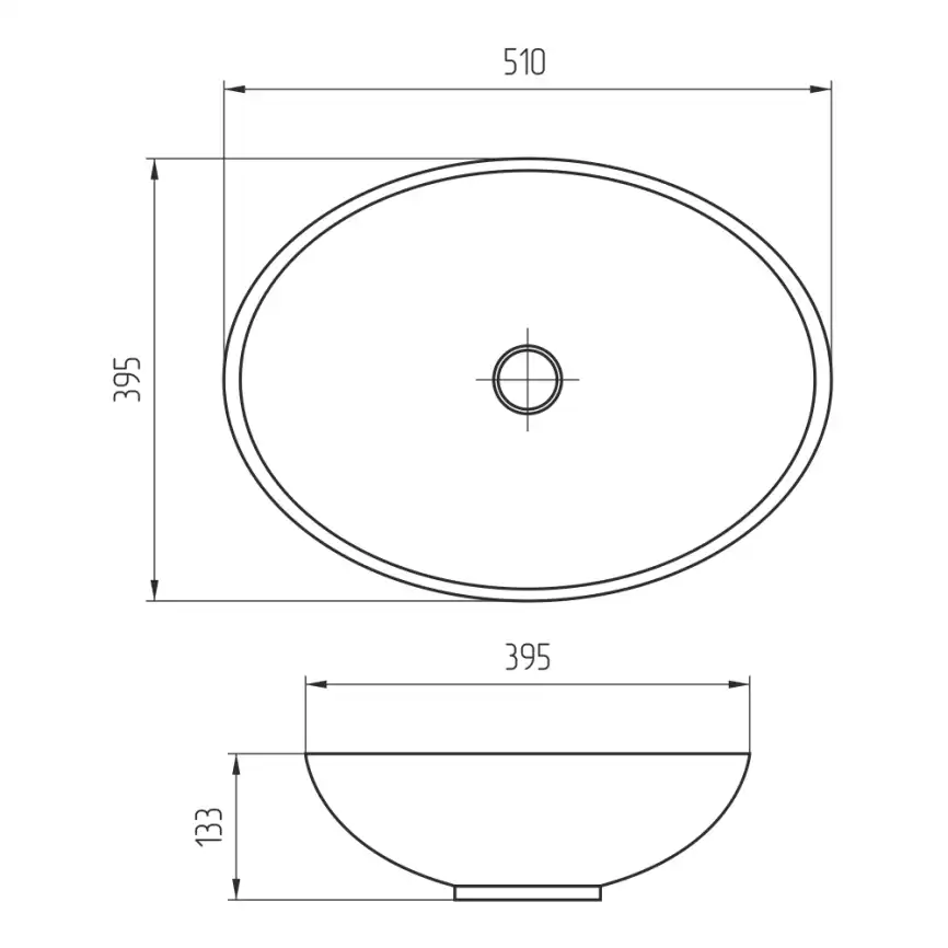 Раковина AVS Саманта 51x40 белый мрамор матовая с донным клапаном фото 6