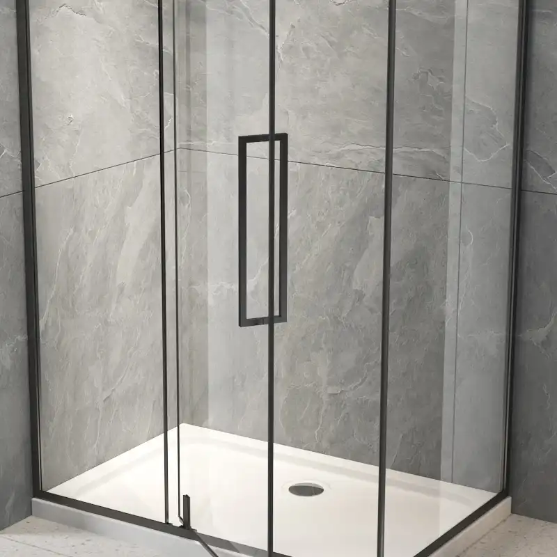 Душевая дверь Veconi Vianno VN-34B 100 см, VN34B-100-01-C7, профиль Черный, стекло Прозрачное фото 2