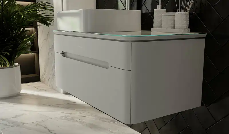 Тумба под раковину Jorno SHINE 90 Shi.01.90/P/W Белая фото 7