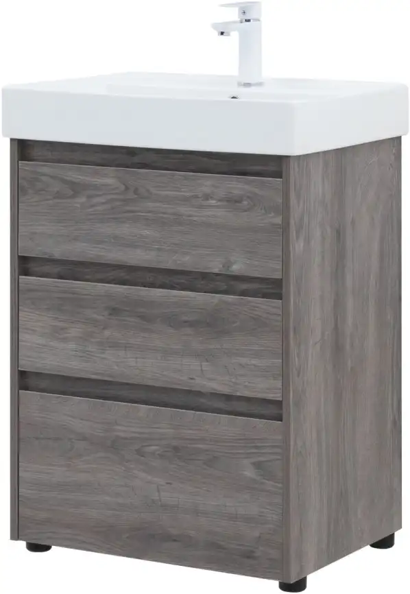 Тумба под раковину Aquanet Nova Lite 60 дуб рошелье (3 ящика) 302470 фото 4