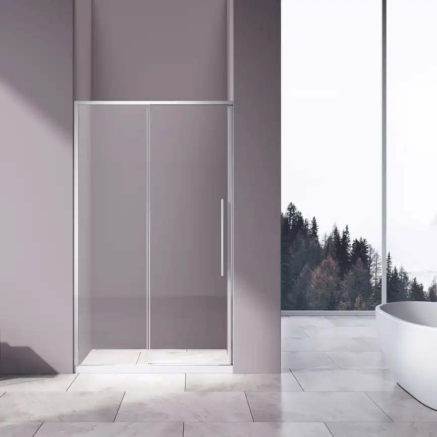 Душевая дверь Vincea Slim-N 130 VDS-4SN130CL, раздвижная, профиль хром, стекло прозрачное фото 1