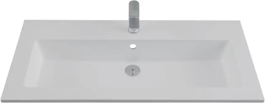 Раковина Aquanet Текла 100 328016 прямоугольная, Белая глянцевая фото 1