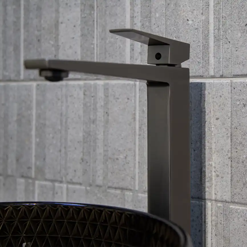 Смесители для раковины AVS NEW CUBE 811-251-GM высокий, оружейная сталь фото 8