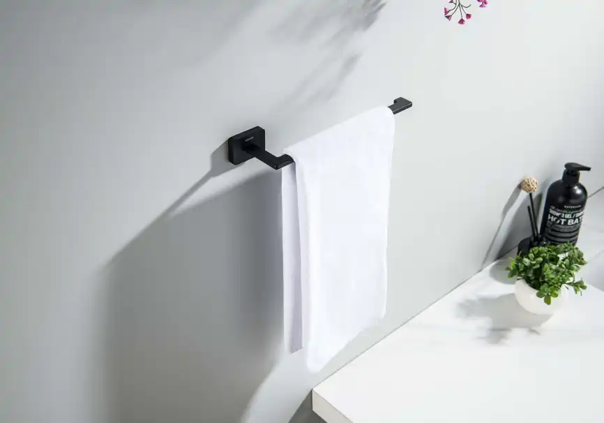 Держатель полотенец Aquatek Либра AQ4319MB, Черный матовый фото 4