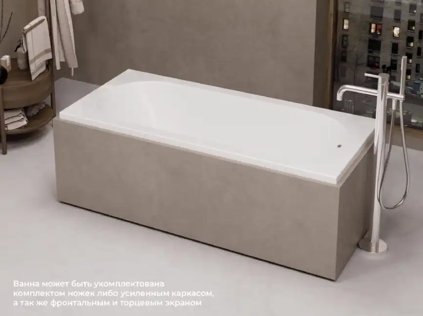 Акриловая ванна Alba Spa SUPREME 180х80 см, ВПР041000100, Белая фото 3