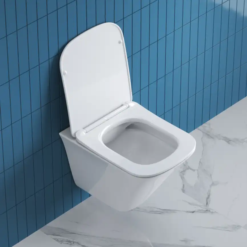 Подвесной унитаз BelBagno MARMI BB052CHR, безободковый, Белый фото 2