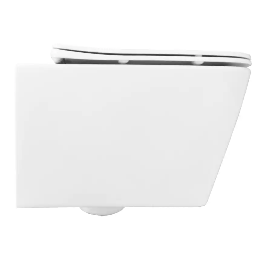Подвесной унитаз Azario Boca AZ-2002 безободковый, с сиденьем микролифт, Белый глянцевый фото 6