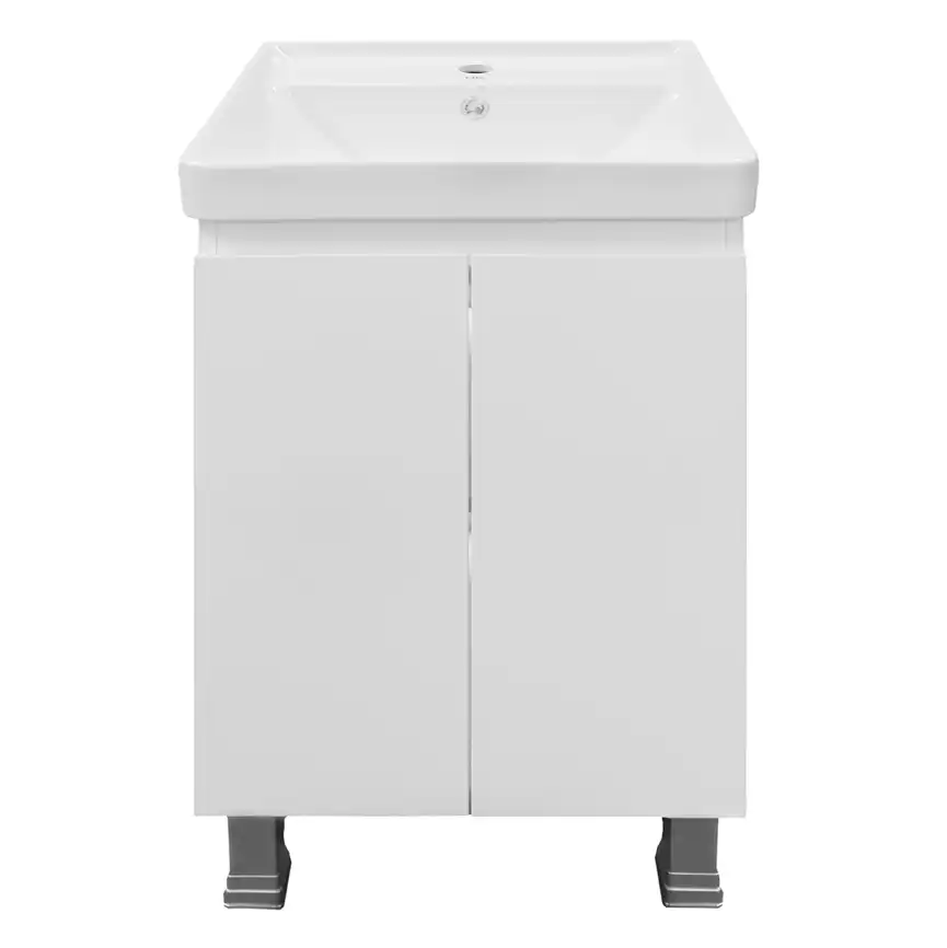 Тумба с раковиной Azario Мила 50 CS00097990, напольная, Белая глянцевая фото 1