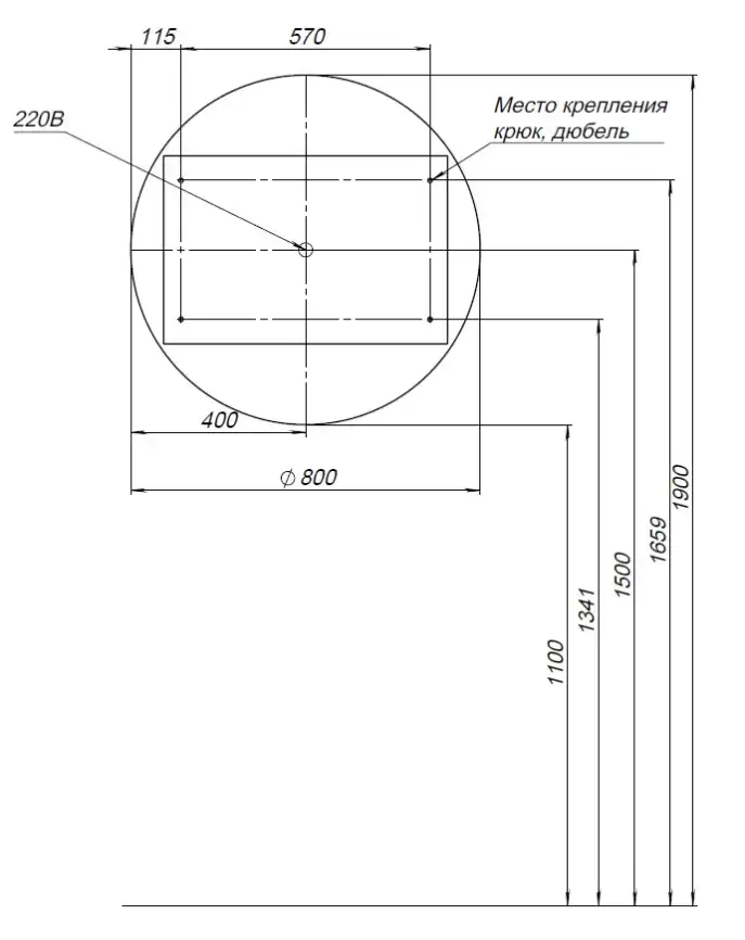 Зеркальный шкаф Aquanet Оптима 80 белый, с LED подсветкой, 344784 фото 3