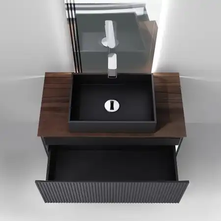 Тумба под раковину Jorno STRONG 100 Str.01.100/P/A Серый антрацит фото 3