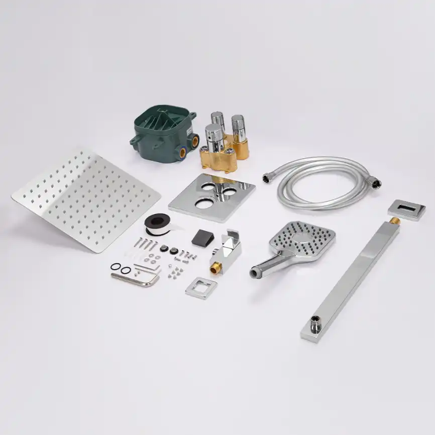 Встраиваемая душевая система AVS LUXURY 811-502-CR термостат, хром фото 9