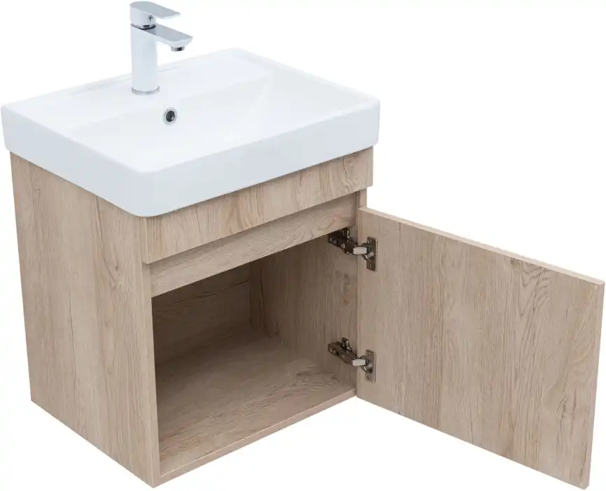Тумба под раковину Aquanet Оптима 50 дуб светлый, 344802 фото 4
