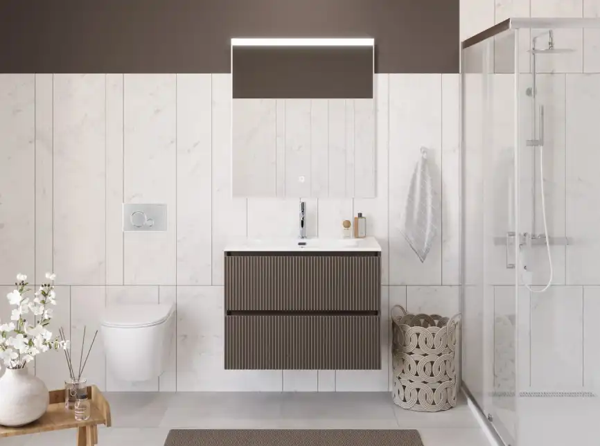 Тумба под раковину BelBagno UNO-900-2C-SO-СO подвесная, Бежевый матовый фото 12