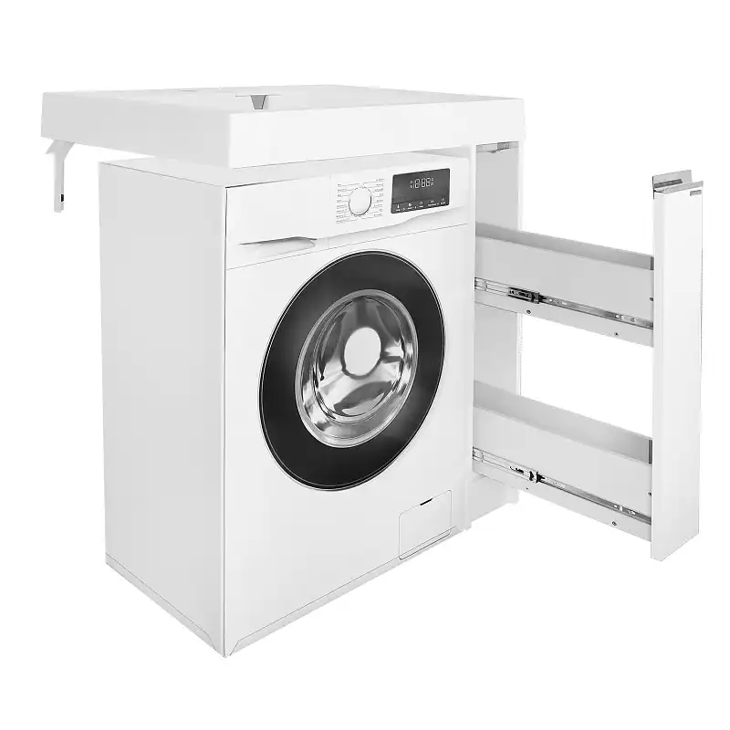 Раковина Azario Ritsa 80х50 над стиральной машиной, из литьевого мрамора, Белая, CS00093810 фото 5