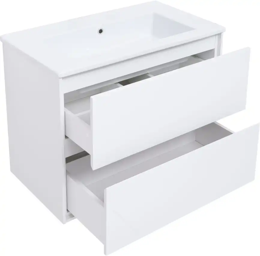 Тумба под раковину Aquanet Милан 85 белый глянец, подвесная, 339967 фото 9