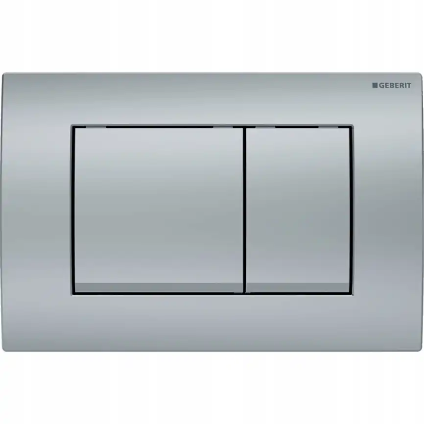 Кнопка смыва Geberit Delta 30 115.137.46.1 двойной смыв, пластик, матовый хром фото 1