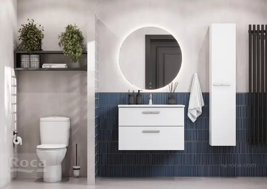 Тумбы под раковину Roca Victoria 80 A857470806 подвесная, цвет, Белый глянец фото 8