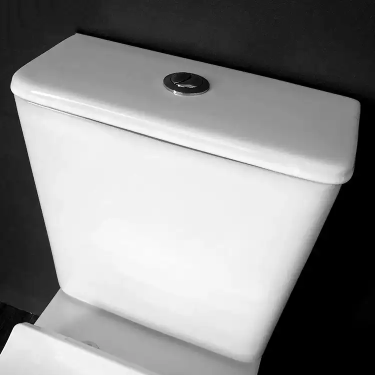 Унитаз-компакт CeramaLux 1215-1А, безободковый, с бачком и сидением микролифт Белый фото 8