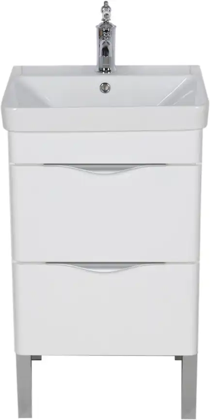 Раковина Sanovit LUXURY 50 11050-KL прямоугольная, Белая глянцевая фото 4