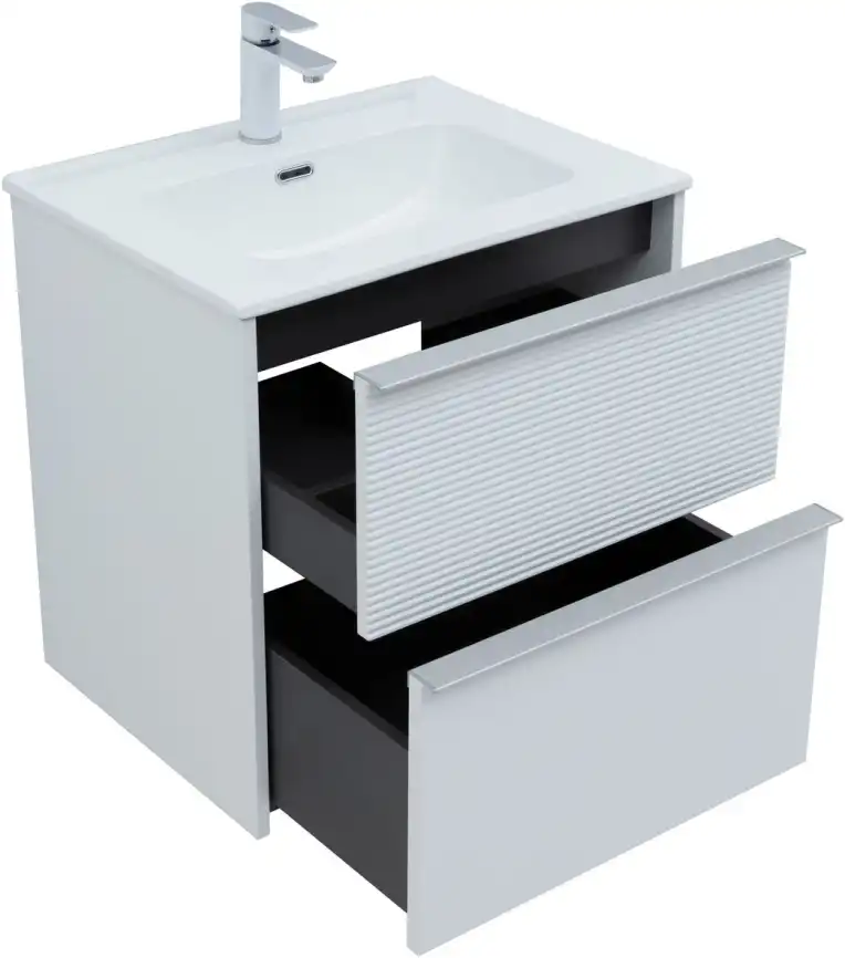 Тумба под раковину Aquanet Вита 60 белый матовый, подвесная, 330473 фото 6