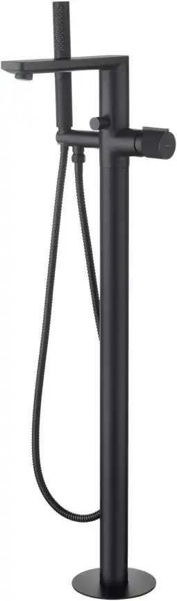 Напольный смеситель для ванны Allen Brau Liberty 5.33012-31, однорычажный, с внутренней частью, Черный матовый фото 1
