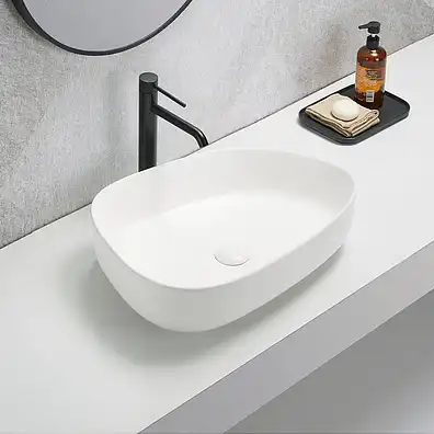 Раковина AVS Линда 55x40 белая матовая фото 2