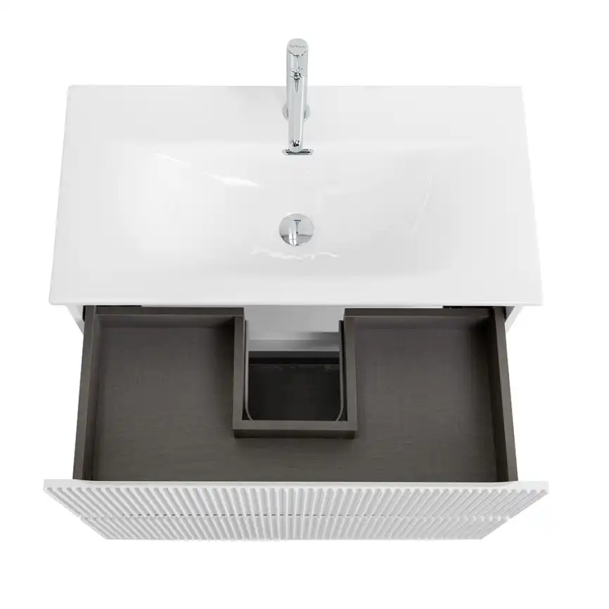 Тумба под раковину BelBagno UNO-MINI-900-2C-SO-BO подвесная, Bianco Opaco фото 6