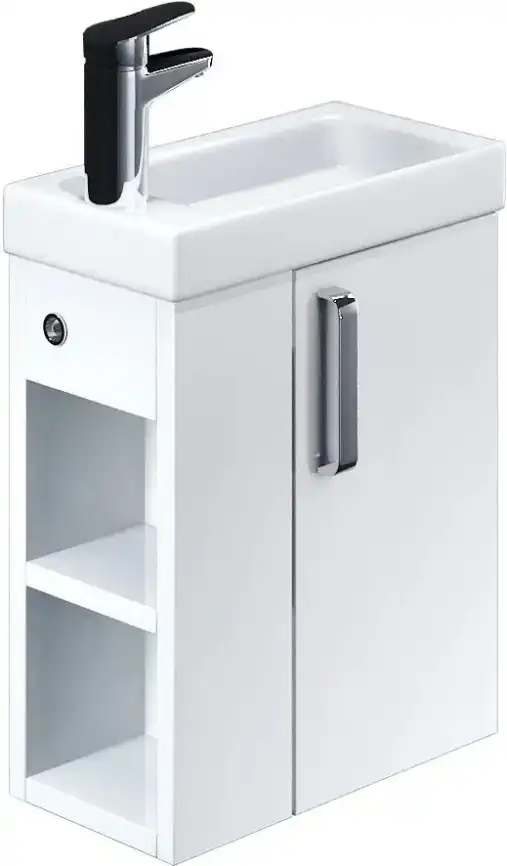Тумба с раковиной IDDIS Torr 40, подвесная, левосторонняя, Белая, TOR40WRi95K фото 3